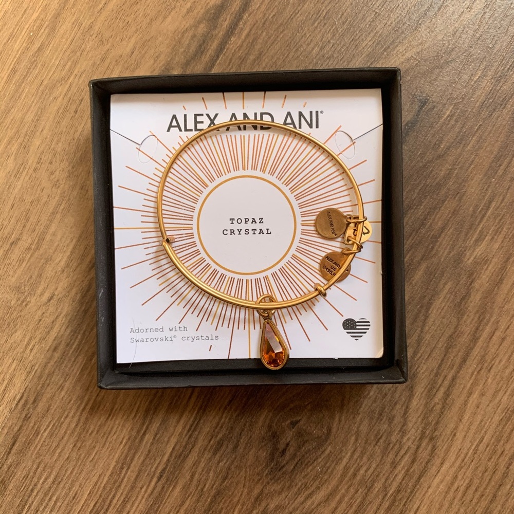 Alex and Ani Topaz Crystal Bangle
